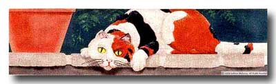 click here to view larger image of Cat / Koi Directors Chair Back (hand painted canvases)