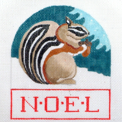 click here to view larger image of Chipmunk Ornament (hand painted canvases)