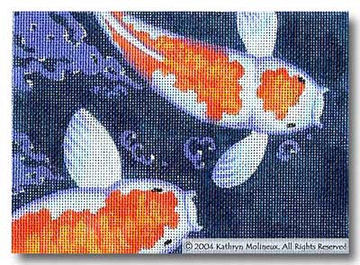 click here to view larger image of Details - Koi (hand painted canvases)