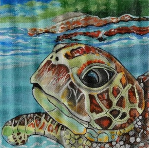 click here to view larger image of Loggerhead Reflections (hand painted canvases)