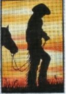 click here to view larger image of Cowboy Silhouette (hand painted canvases)