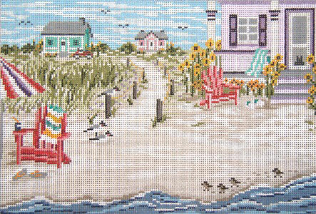 click here to view larger image of Beachside Cottage - 18ct (hand painted canvases)