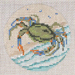 click here to view larger image of Blue Crab Ornament (hand painted canvases)