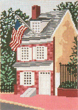 click here to view larger image of Betsy Ross House (Philidelphia) - 13ct (hand painted canvases)