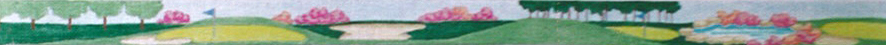 click here to view larger image of Golf Hole Floral Belt (hand painted canvases)