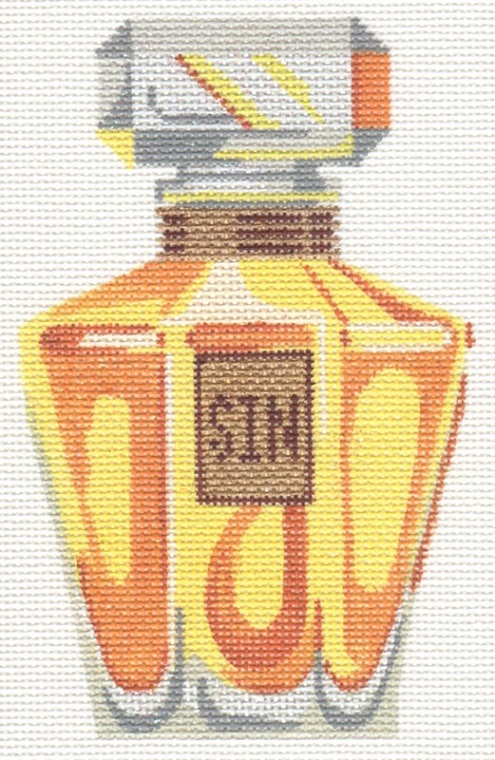 click here to view larger image of Sin Perfume Bottle (hand painted canvases)