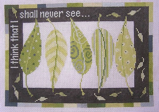 click here to view larger image of Fives - I Think That I Shall Never See... (hand painted canvases)