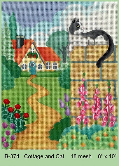 click here to view larger image of Cottage And Cat (hand painted canvases)