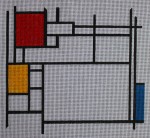 click here to view larger image of Photo Frame - Mondrian (hand painted canvases)