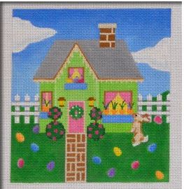 click here to view larger image of Easter Holiday House (hand painted canvases)