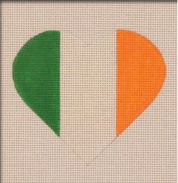 click here to view larger image of Irish Flag Heart (hand painted canvases)
