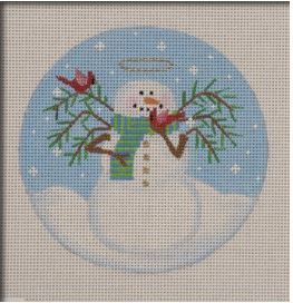 click here to view larger image of Snowman Angel Ornament (printed canvas)