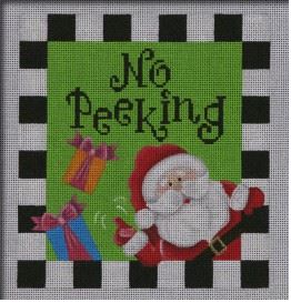 click here to view larger image of No Peeking Santa (hand painted canvases)