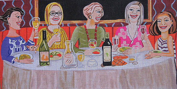 click here to view larger image of Dinner Group (hand painted canvases)