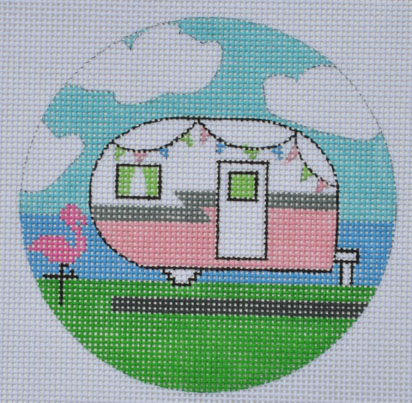 click here to view larger image of Campervan Round (hand painted canvases)