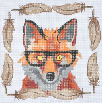 click here to view larger image of Fox With Glasses (hand painted canvases)