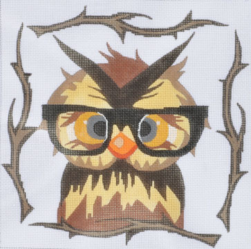 click here to view larger image of Owl With Glasses (hand painted canvases)