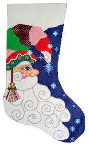 click here to view larger image of Santas Profile Stocking - Stitch Guide (books)