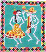 click here to view larger image of Day of the Dead Ball (hand painted canvases)