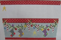 click here to view larger image of Christmas Boughs Stocking Cuff (hand painted canvases)