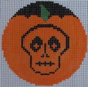 click here to view larger image of Ghoulish Pumpkinface (hand painted canvases)