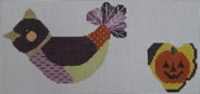 click here to view larger image of Purple Pumpkin Bird (hand painted canvases)