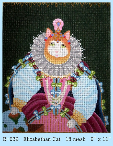 click here to view larger image of Elizabethan Cat (hand painted canvases)