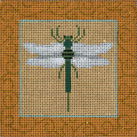 click here to view larger image of Dragonfly Patch (hand painted canvases)