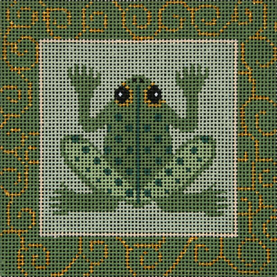 click here to view larger image of Frog Patch (hand painted canvases)