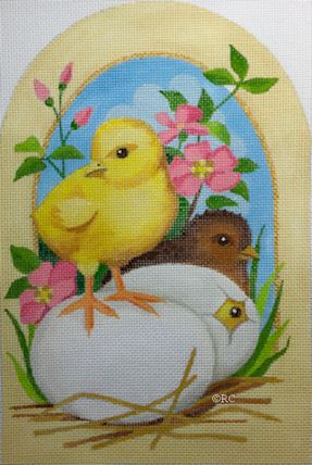 click here to view larger image of Chicks and Eggs (hand painted canvases)