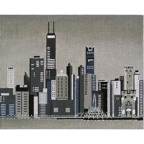 click here to view larger image of Chicago Skyline (hand painted canvases)
