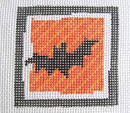 click here to view larger image of Bat - Orange Stripe (hand painted canvases)