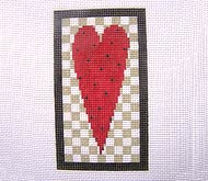 click here to view larger image of Checkered Heart (hand painted canvases)