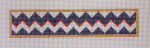 click here to view larger image of Bracelet - Navy Zig-Zag (hand painted canvases)