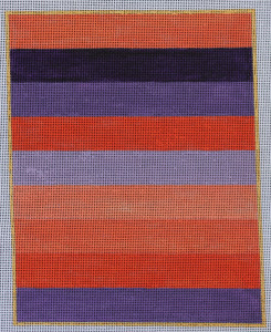 click here to view larger image of Color Study - Purple and Coral Stripe (hand painted canvases)