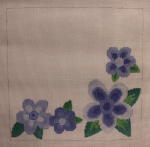 click here to view larger image of Blue Flowers (hand painted canvases)