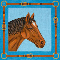 click here to view larger image of Chestnut Horse (hand painted canvases)