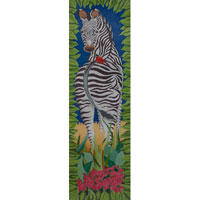 click here to view larger image of Jungle Zebra Bellpull (hand painted canvases)