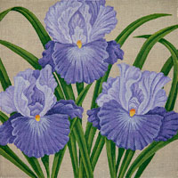 click here to view larger image of Jeffs Purple Irises (hand painted canvases)