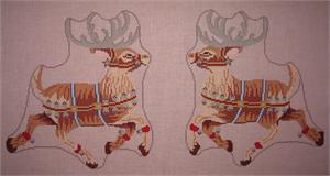 click here to view larger image of Santas Sleigh - Plain Reindeer (hand painted canvases)