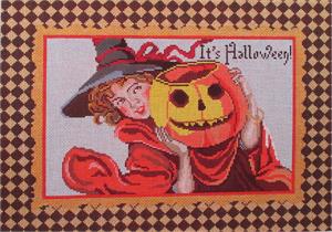 click here to view larger image of Pumpkin Scene (hand painted canvases)