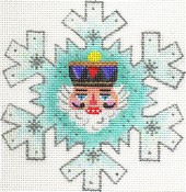 click here to view larger image of Nutcracker Snowflake Ornament (hand painted canvases)