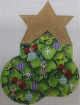 click here to view larger image of Christmas Tree Mini Sock - Blank (hand painted canvases)