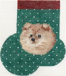 click here to view larger image of Pomeranian Mini Sock (hand painted canvases)