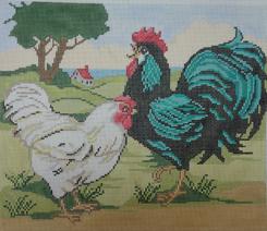 click here to view larger image of Rooster Landscape (hand painted canvases)