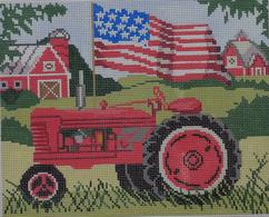 click here to view larger image of Red Tractor (hand painted canvases)