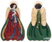 click here to view larger image of Green Angel (hand painted canvases)
