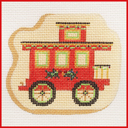 click here to view larger image of Cookie Caboose of Zoo Train (hand painted canvases)