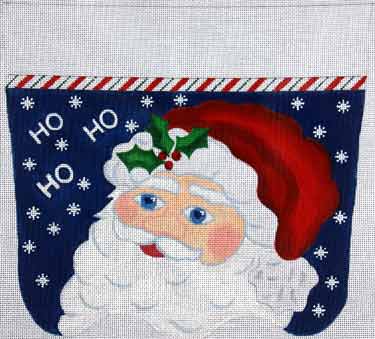 click here to view larger image of HoHoHo Santa Stocking Cuff (hand painted canvases)