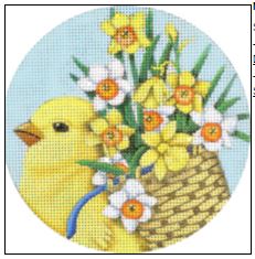 click here to view larger image of Spring Chick Ornament (hand painted canvases)